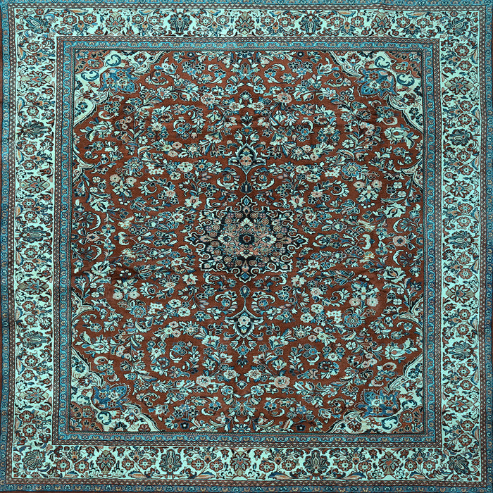Square Persian Light Blue Traditional Rug, tr1618lblu