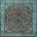 Square Persian Light Blue Traditional Rug, tr1618lblu