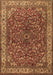 Machine Washable Persian Brown Traditional Rug, wshtr1618brn