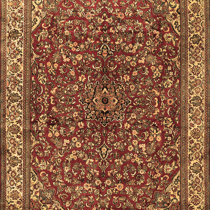 Machine Washable Persian Brown Traditional Rug, wshtr1618brn