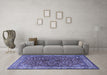 Machine Washable Persian Blue Traditional Rug in a Living Room, wshtr1618blu