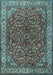 Machine Washable Persian Light Blue Traditional Rug, wshtr1618lblu