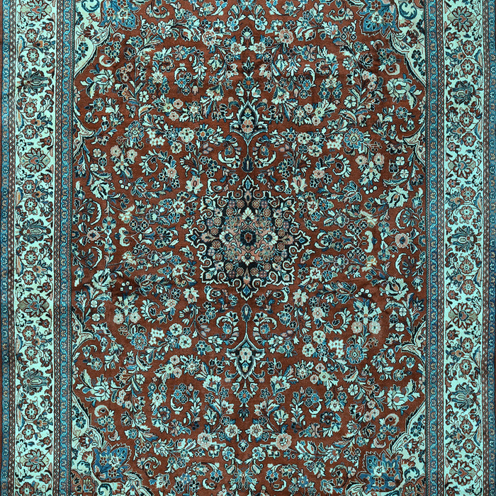 Machine Washable Persian Light Blue Traditional Rug, wshtr1618lblu