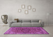 Machine Washable Persian Purple Traditional Area Rugs in a Living Room, wshtr1618pur