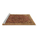 Sideview of Machine Washable Persian Brown Traditional Rug, wshtr1618brn