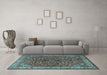 Machine Washable Persian Light Blue Traditional Rug in a Living Room, wshtr1618lblu