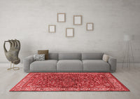 Machine Washable Persian Red Traditional Rug, wshtr1618red