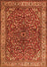 Serging Thickness of Machine Washable Persian Orange Traditional Area Rugs, wshtr1618org