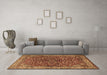 Machine Washable Persian Brown Traditional Rug in a Living Room,, wshtr1618brn