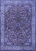 Machine Washable Persian Blue Traditional Rug, wshtr1618blu