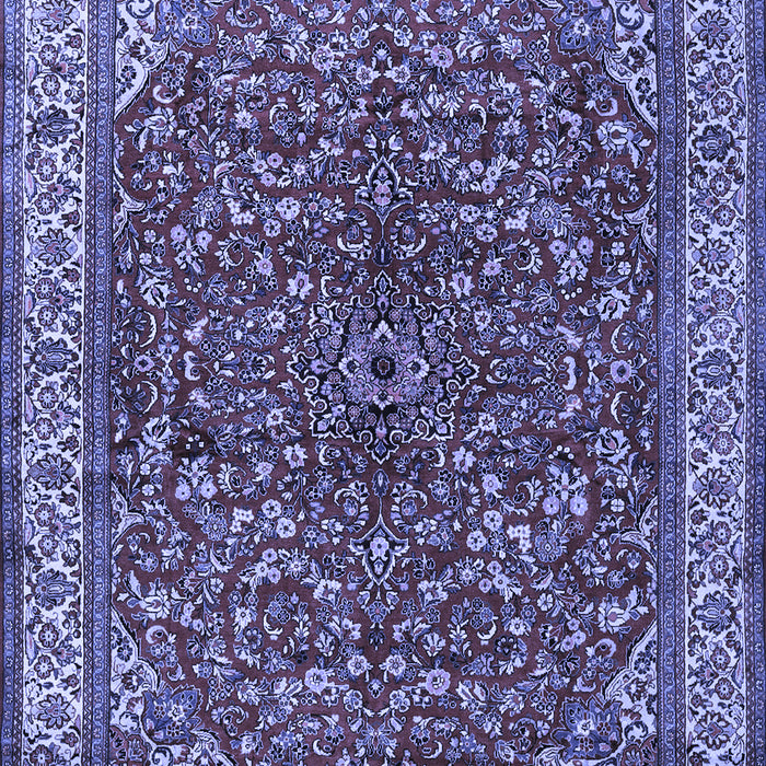 Machine Washable Persian Blue Traditional Rug, wshtr1618blu