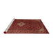 Sideview of Machine Washable Traditional Sienna Brown Rug, wshtr1619