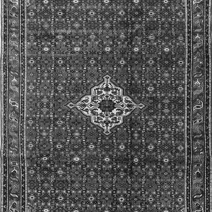 Serging Thickness of Machine Washable Persian Gray Traditional Rug, wshtr1619gry