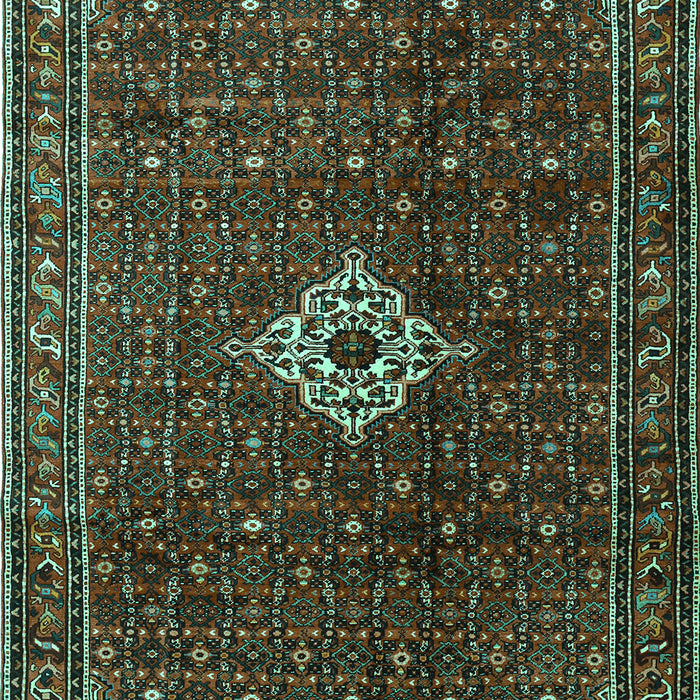 Machine Washable Persian Turquoise Traditional Area Rugs, wshtr1619turq