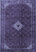 Machine Washable Persian Blue Traditional Rug, wshtr1619blu