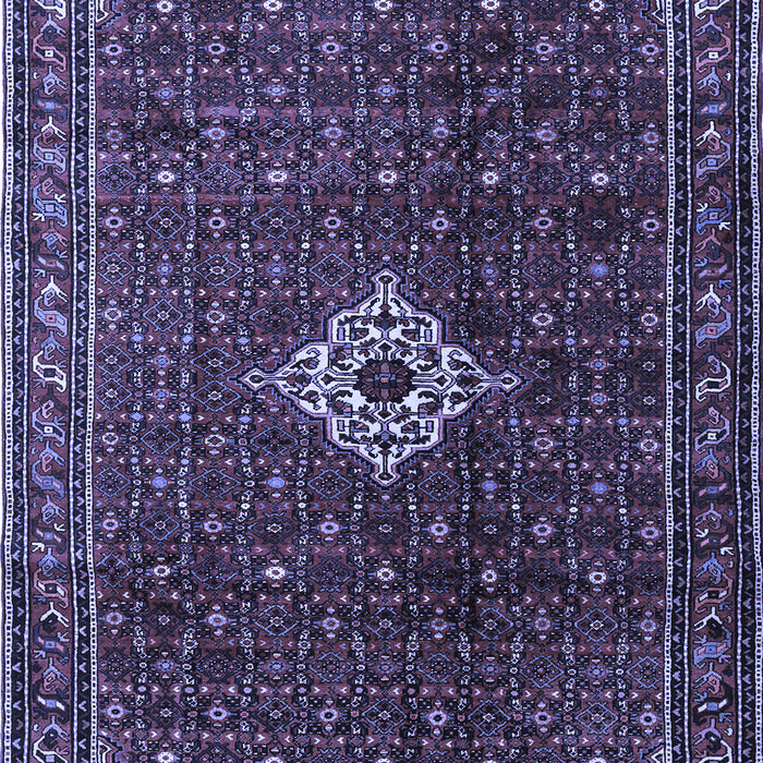 Machine Washable Persian Blue Traditional Rug, wshtr1619blu
