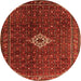 Square Persian Orange Traditional Rug, tr1619org