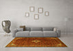 Machine Washable Persian Yellow Traditional Rug in a Living Room, wshtr1619yw