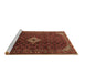 Sideview of Machine Washable Persian Brown Traditional Rug, wshtr1619brn