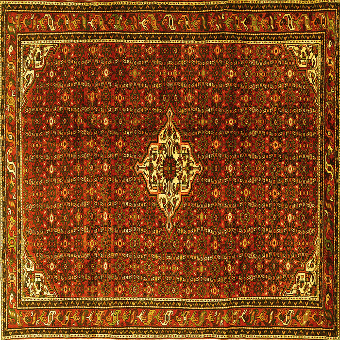 Square Persian Yellow Traditional Rug, tr1619yw