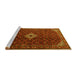 Sideview of Machine Washable Persian Yellow Traditional Rug, wshtr1619yw