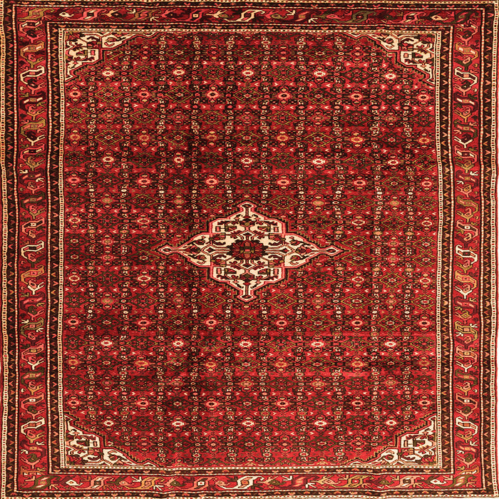 Serging Thickness of Persian Orange Traditional Rug, tr1619org