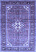 Machine Washable Persian Blue Traditional Rug, wshtr161blu