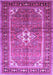 Machine Washable Persian Purple Traditional Area Rugs, wshtr161pur