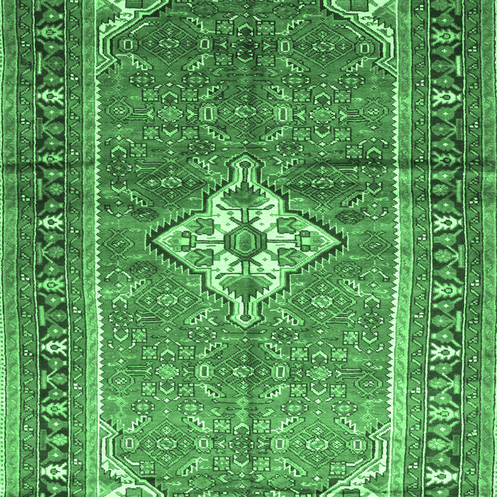 Machine Washable Persian Emerald Green Traditional Area Rugs, wshtr161emgrn