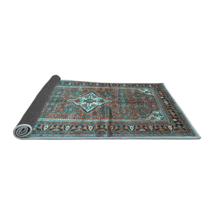 Sideview of Persian Light Blue Traditional Rug, tr161lblu
