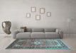 Machine Washable Persian Light Blue Traditional Rug in a Living Room, wshtr161lblu