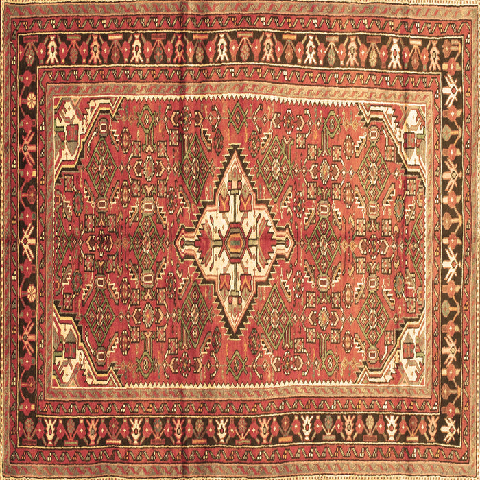 Square Persian Brown Traditional Rug, tr161brn