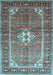 Machine Washable Persian Light Blue Traditional Rug, wshtr161lblu