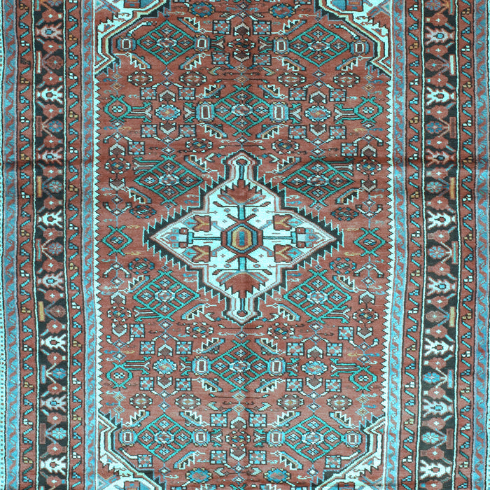 Machine Washable Persian Light Blue Traditional Rug, wshtr161lblu