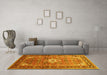 Machine Washable Persian Yellow Traditional Rug in a Living Room, wshtr161yw