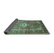 Sideview of Persian Turquoise Traditional Rug, tr161turq