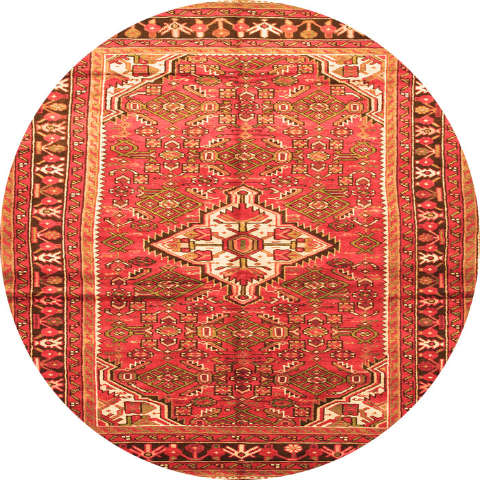 Machine Washable Persian Orange Traditional Area Rugs, wshtr161org
