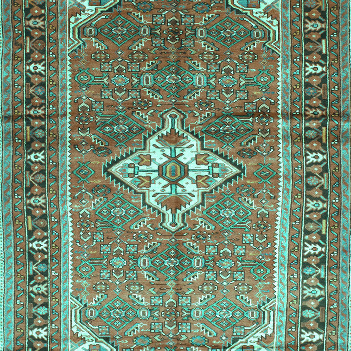 Machine Washable Persian Turquoise Traditional Area Rugs, wshtr161turq