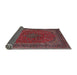 Sideview of Traditional Rose Purple Medallion Rug, tr1620