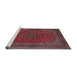 Sideview of Machine Washable Traditional Rose Dust Purple Rug, wshtr1620