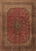 Medallion Brown Traditional Rug, tr1620brn