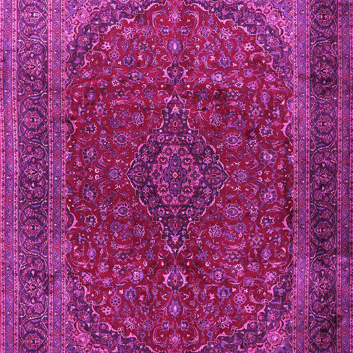 Machine Washable Medallion Pink Traditional Rug, wshtr1620pnk