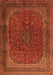 Medallion Orange Traditional Rug, tr1620org