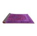 Sideview of Medallion Purple Traditional Rug, tr1620pur