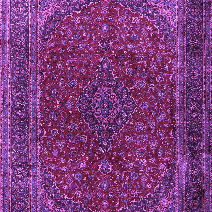 Machine Washable Medallion Purple Traditional Area Rugs, wshtr1620pur
