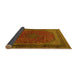 Sideview of Medallion Yellow Traditional Rug, tr1620yw