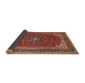 Sideview of Traditional Red Medallion Rug, tr1621