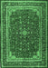 Medallion Emerald Green Traditional Rug, tr1621emgrn