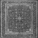 Serging Thickness of Medallion Gray Traditional Rug, tr1621gry