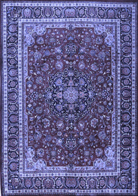 Medallion Blue Traditional Rug, tr1621blu